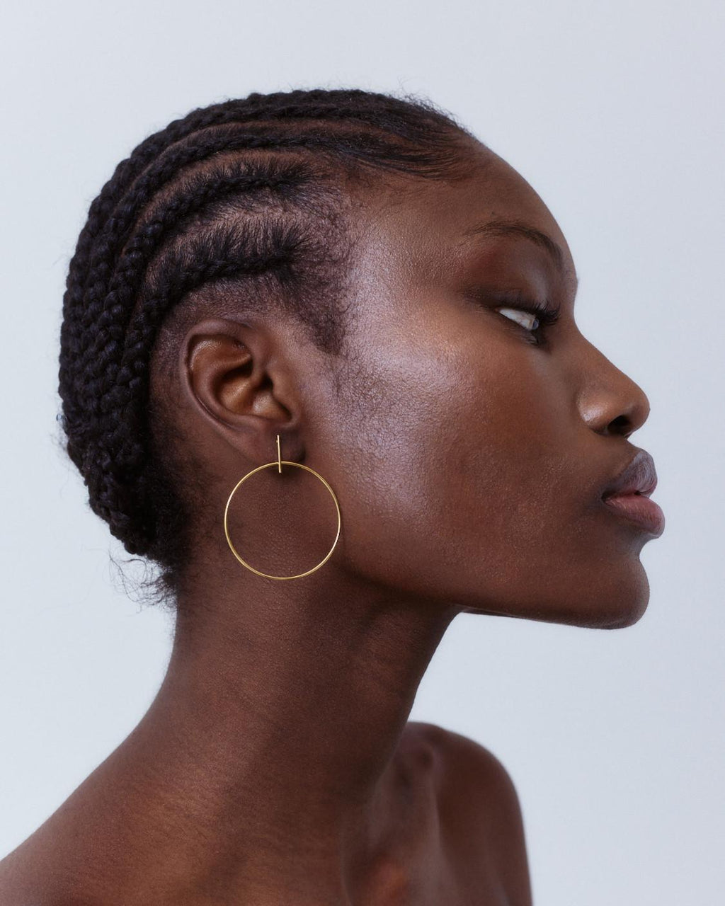 THIN STEEL HOOP EARRINGS