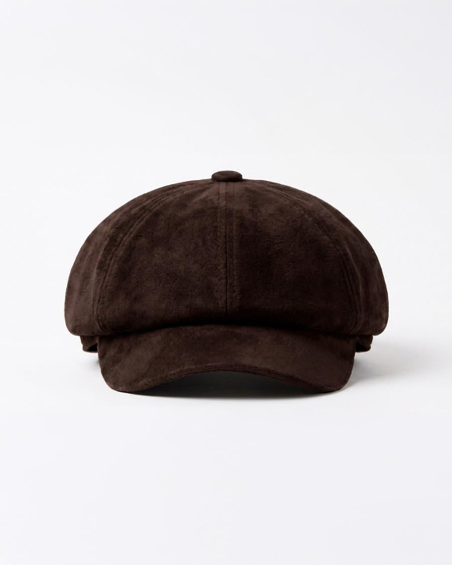FAUX SUEDE NEWSBOY CAP