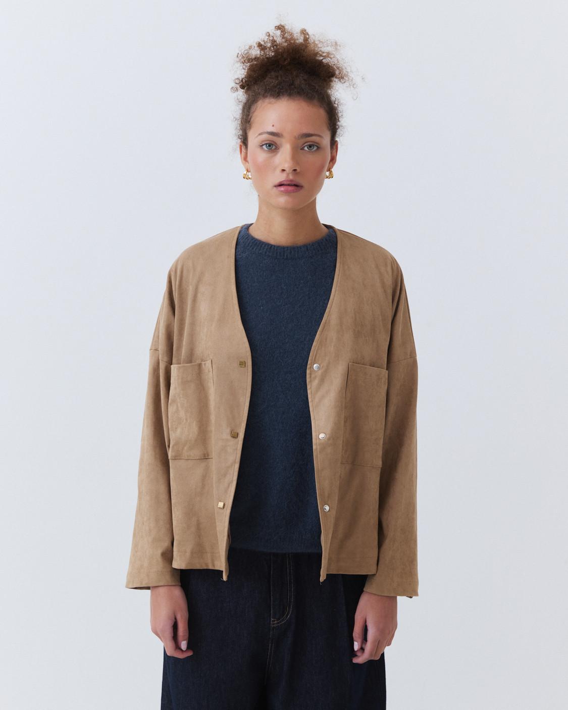 CHAQUETA ANTE BOLSILLOS