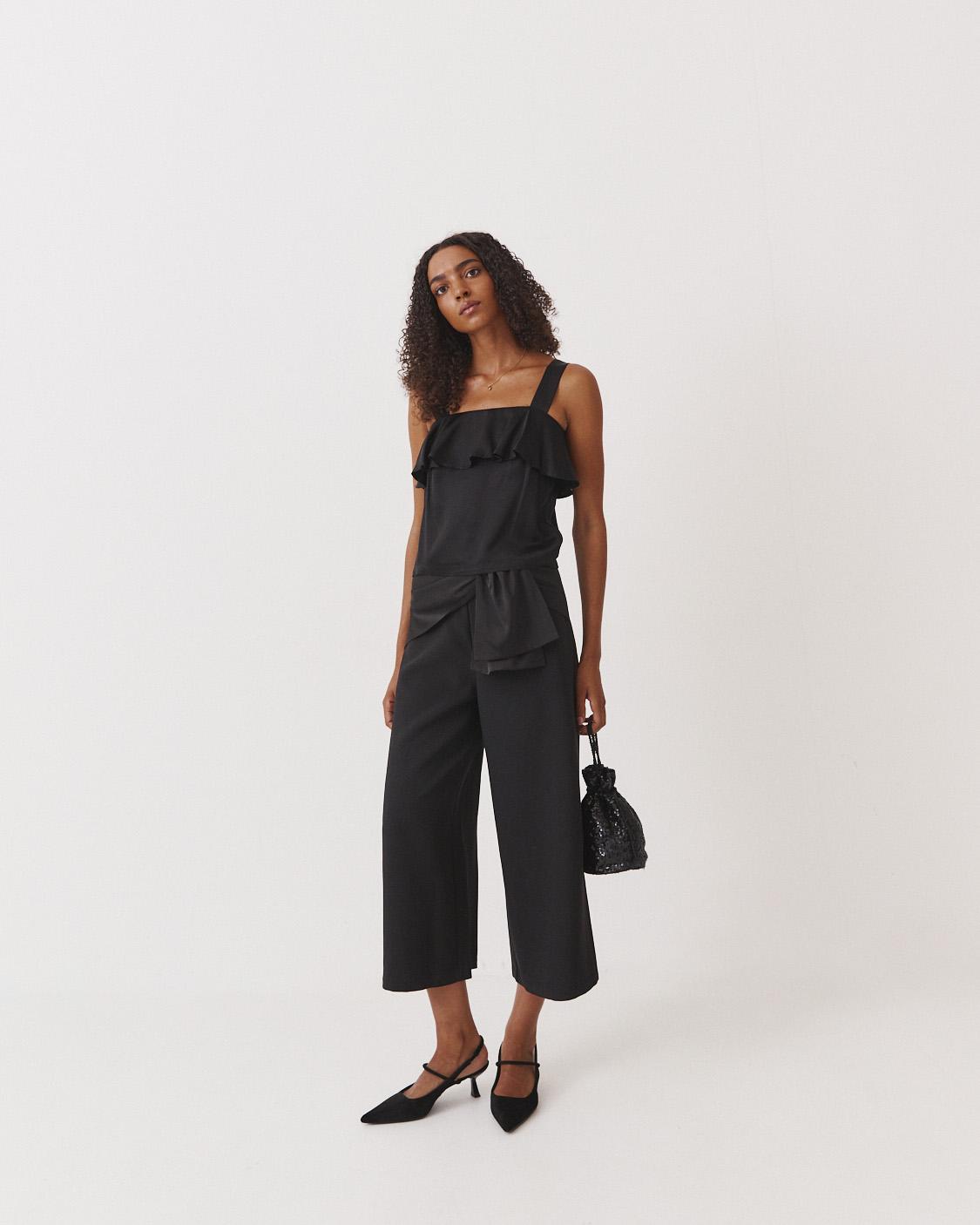 PALAZZO PANTS WITH TIE BELT