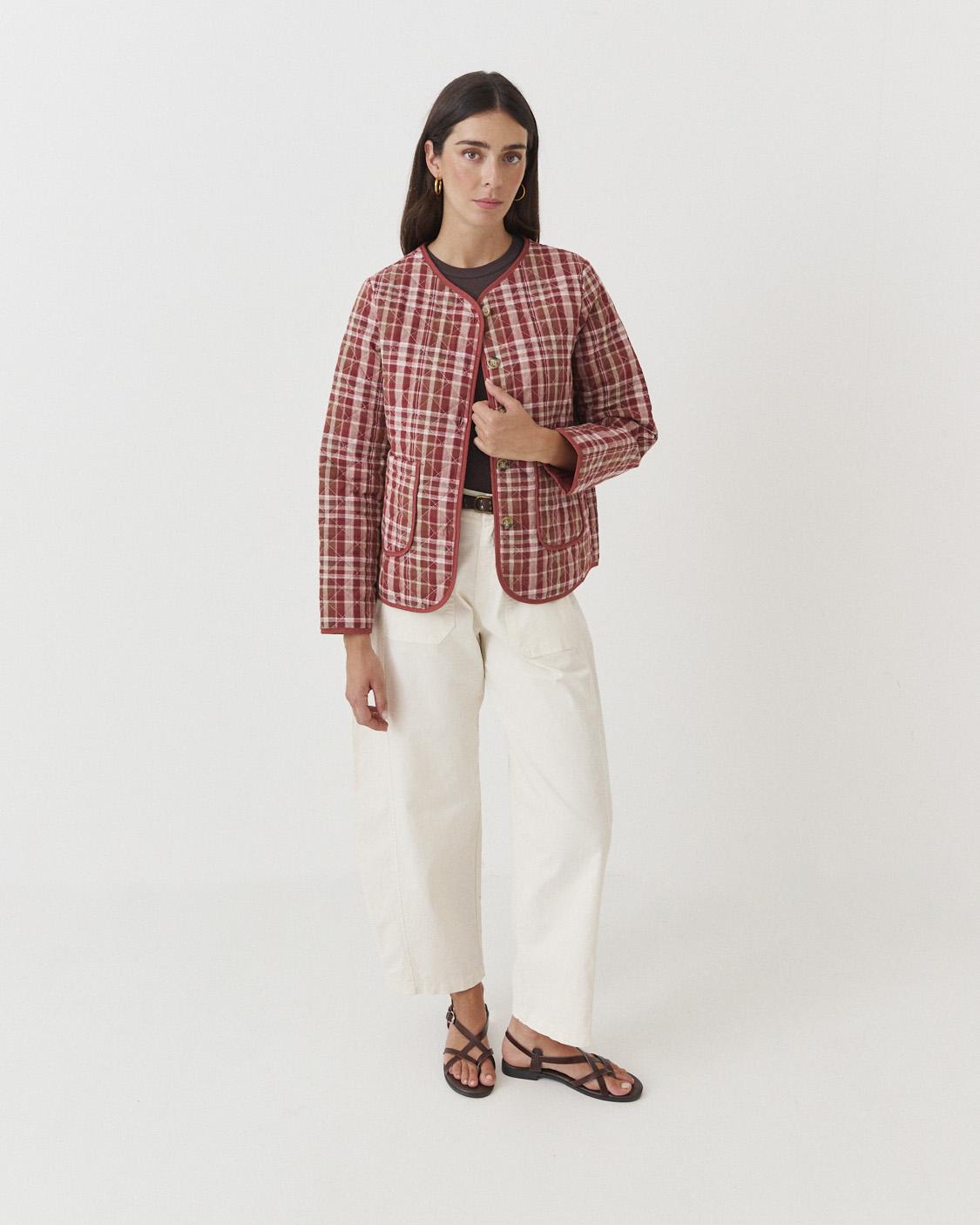 QUILTED CHECK JACKET