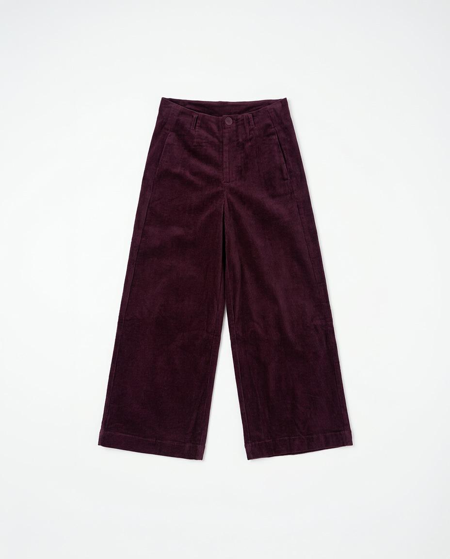 CORDUROY WIDE LEG PANTS