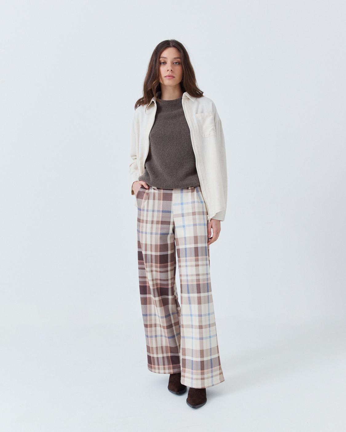 PANTALÓN WIDE LEG A CUADROS
