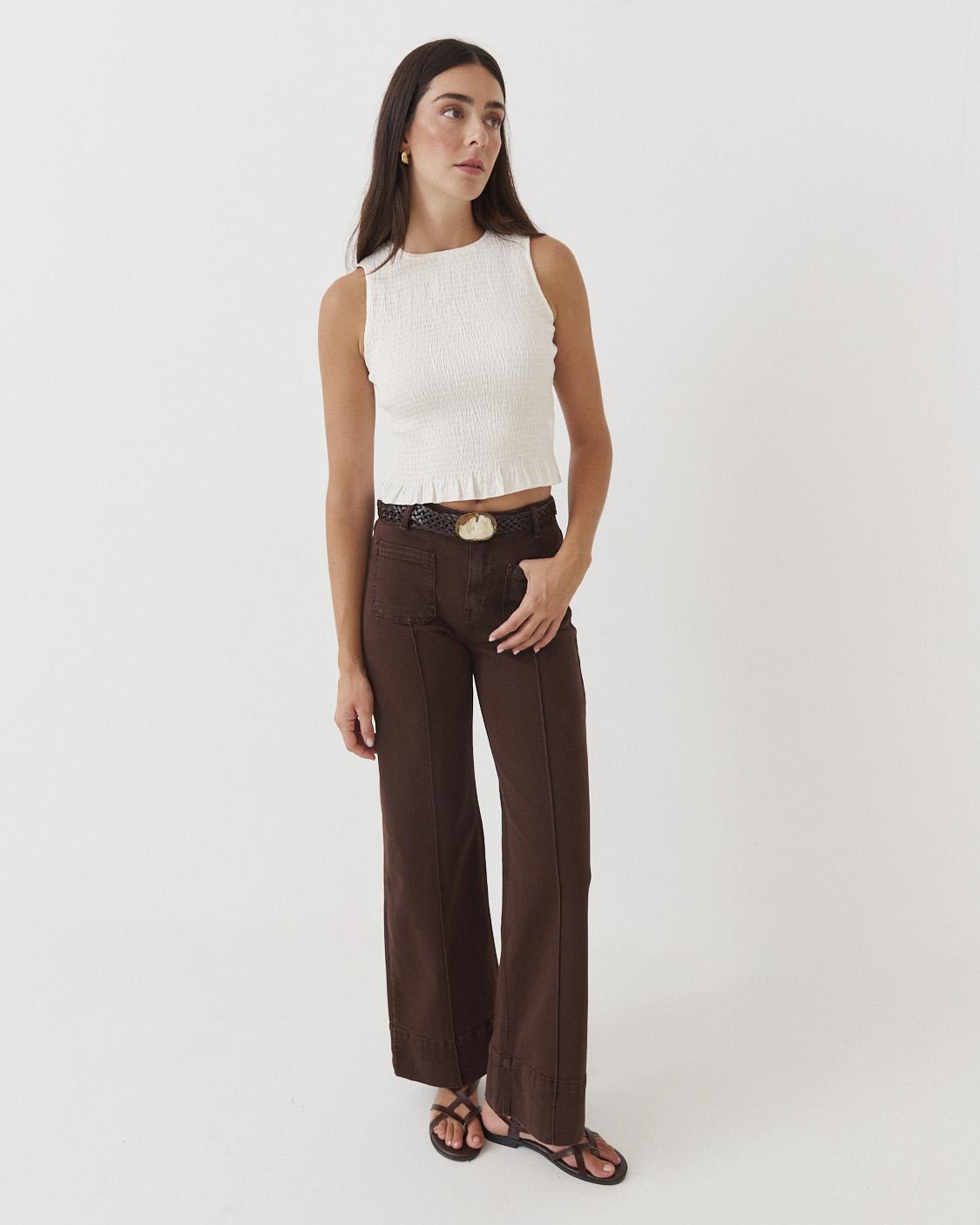 WIDE LEG SEAM JEANS