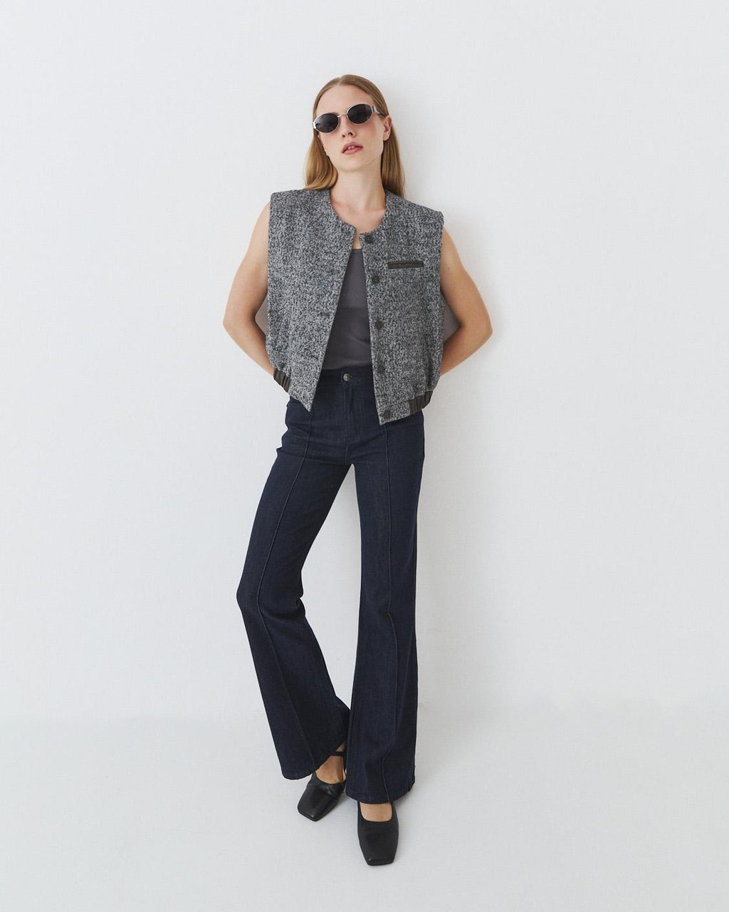 JEANS FLARE COSTURA