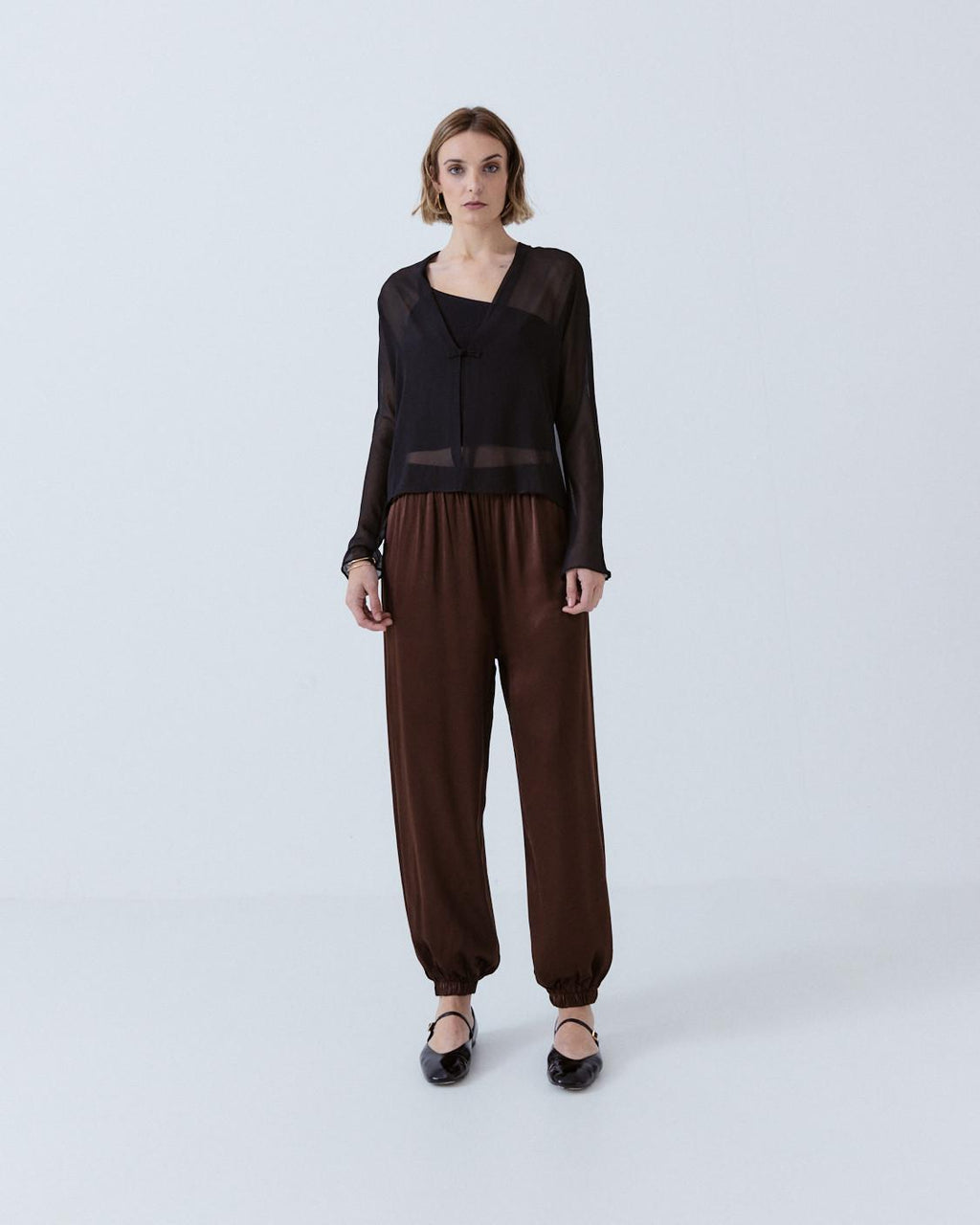 SATIN HAREM PANTS