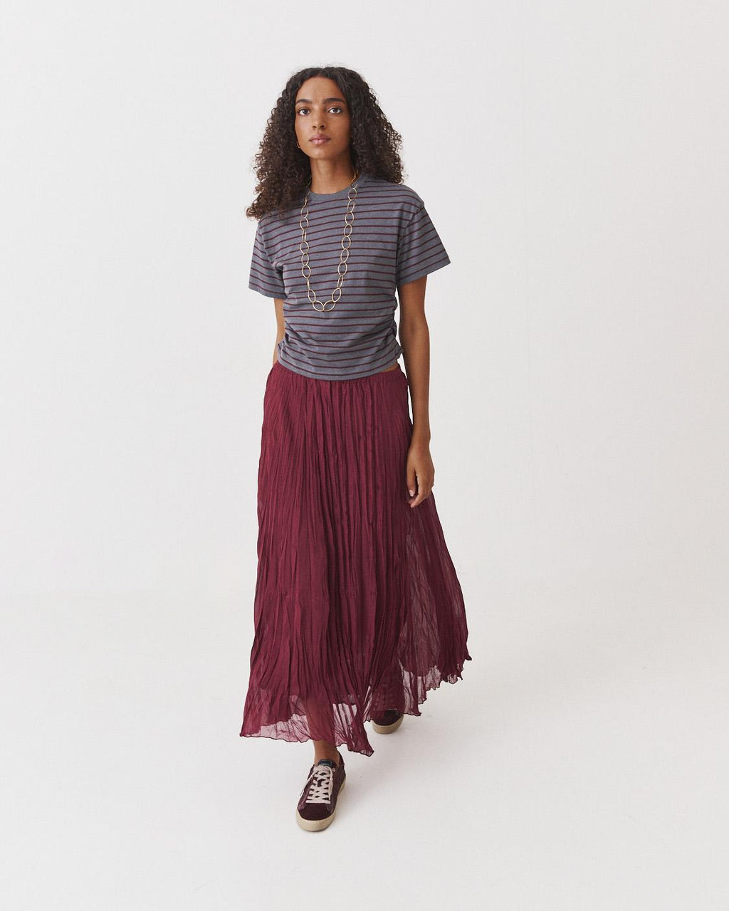 FALDA MIDI PLISADA