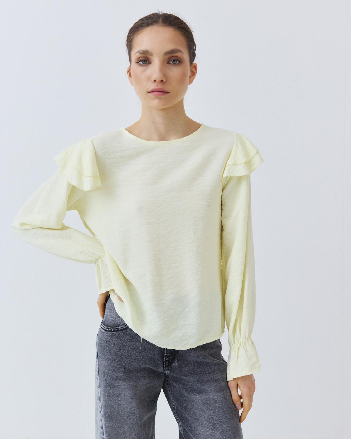 BLUSA VOLANTES HOMBRO