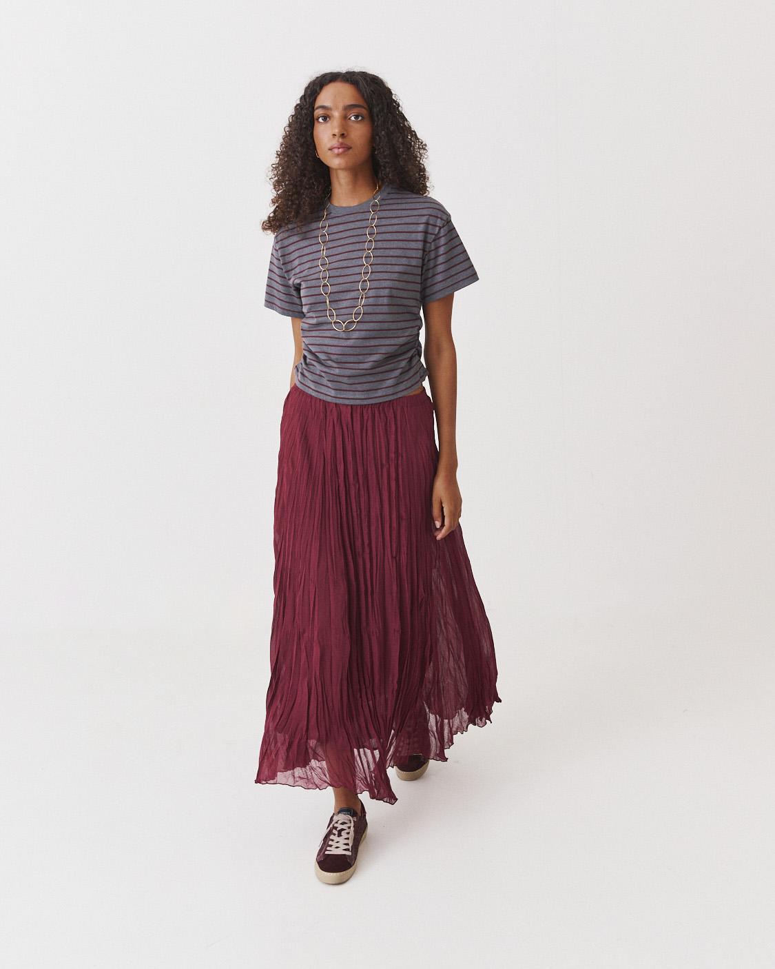 PLEATED MIDI SKIRT
