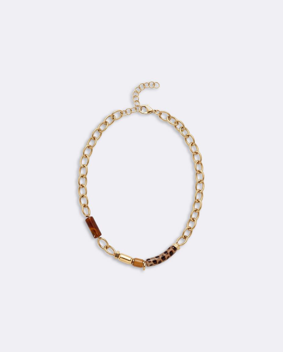 COLLAR CORTO ESLABONES RESINA