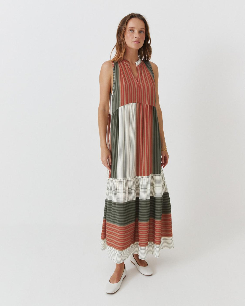 STRIPED MAXI DRESS
