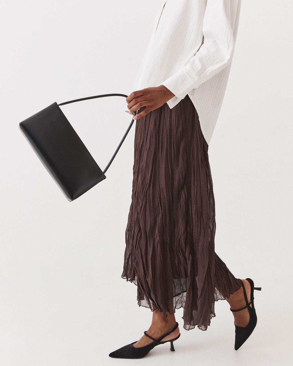 PLEATED MIDI SKIRT
