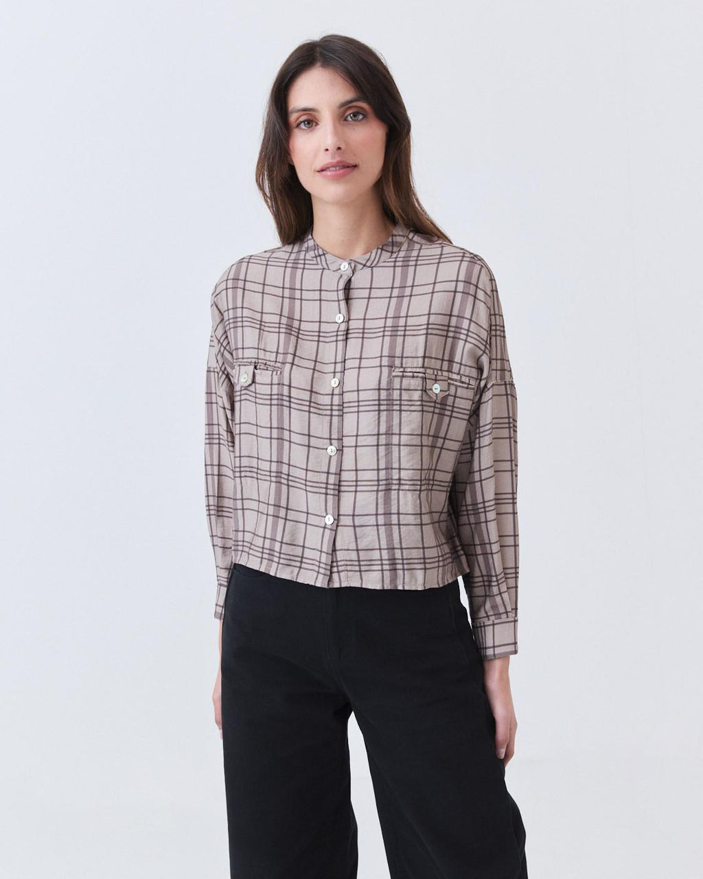CAMISA CROP CUADROS