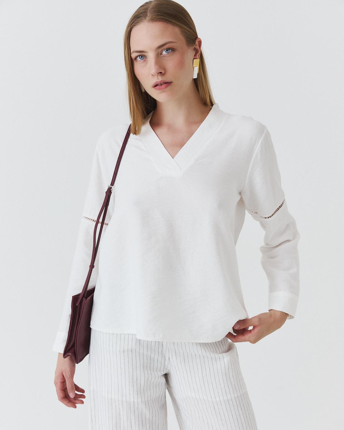 BLUSA MANGA LARGA PUNTILLA