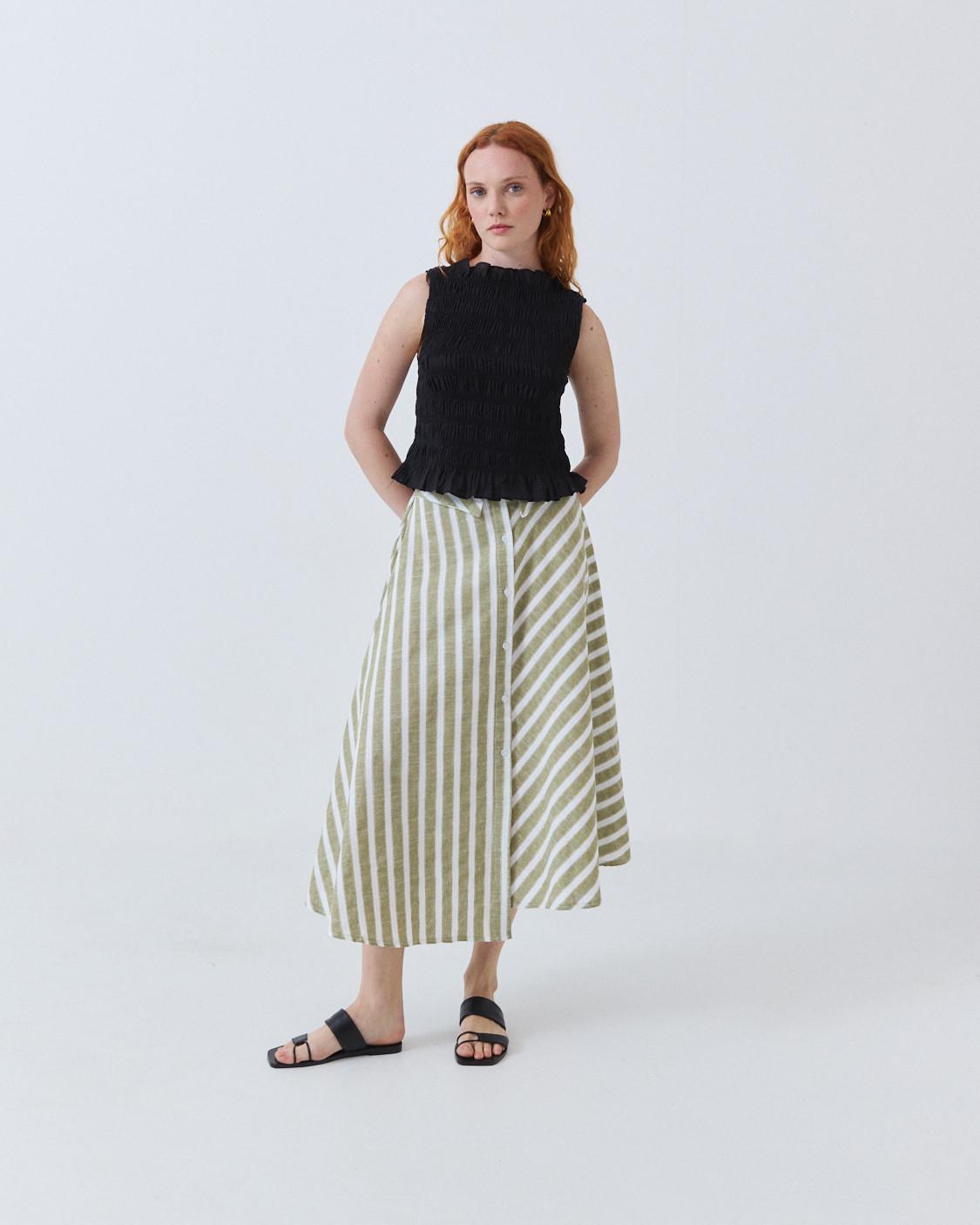 FALDA MIDI RAYAS