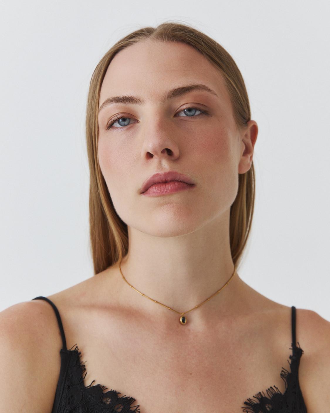 COLLAR EFECTO PIEDRA CADENA