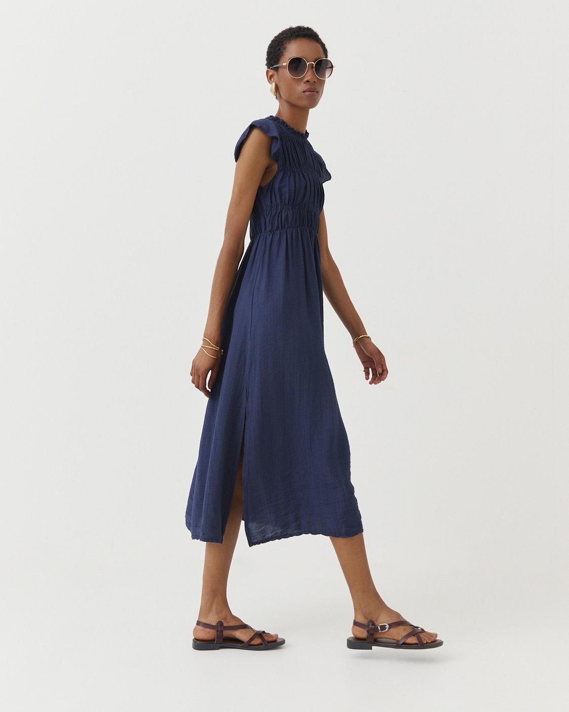 RUCHED MAXI DRESS