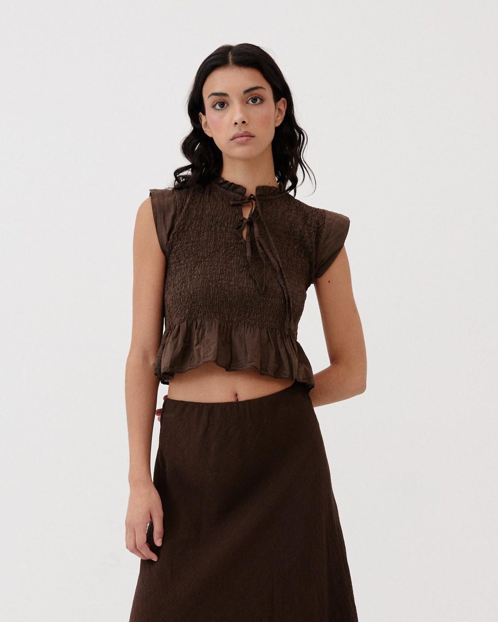 RUFFLED CROP TOP