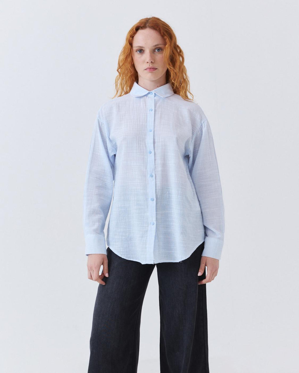 CAMISA RAYAS SEMITRANSPARENTE