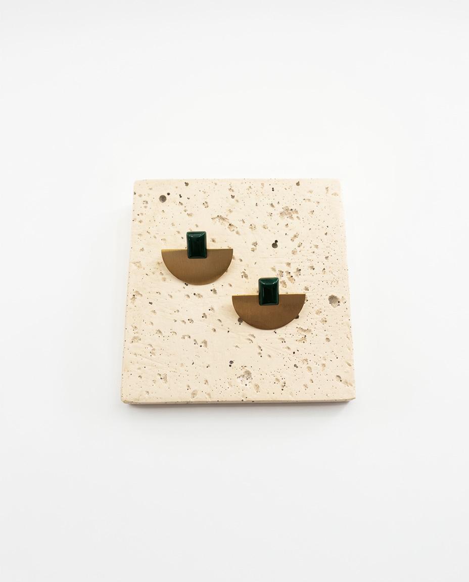 PENDIENTES ABANICO PIEDRA