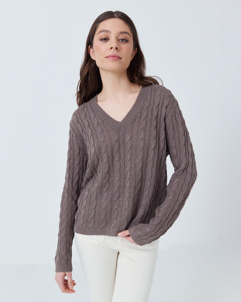 JERSEY PUNTO TRENZADO CUELLO V