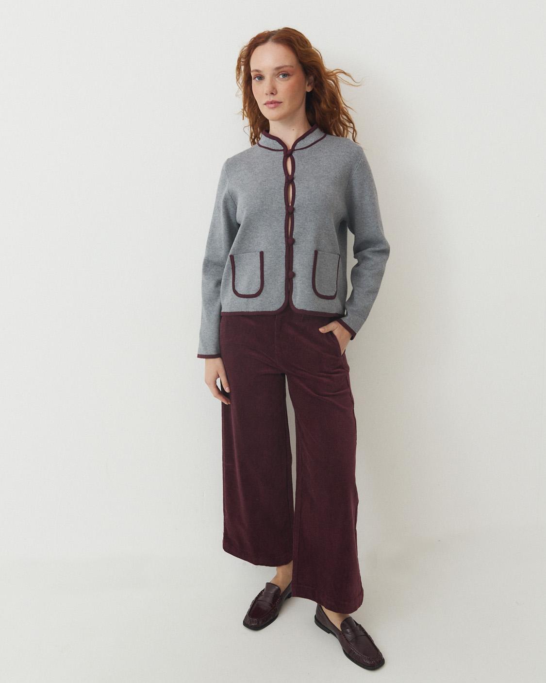 PANTALON WIDE LEG DE PANA