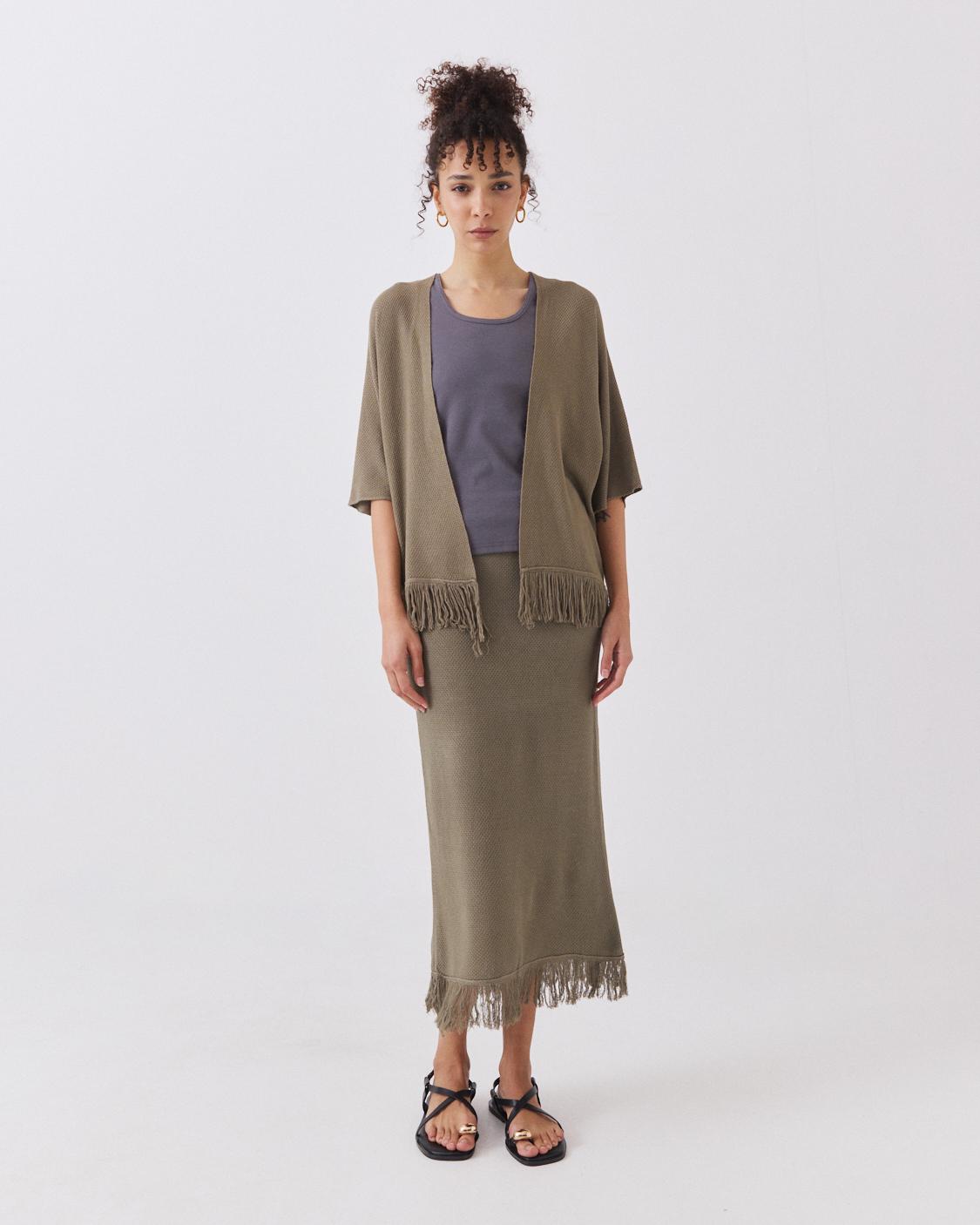 FALDA MIDI FLECOS