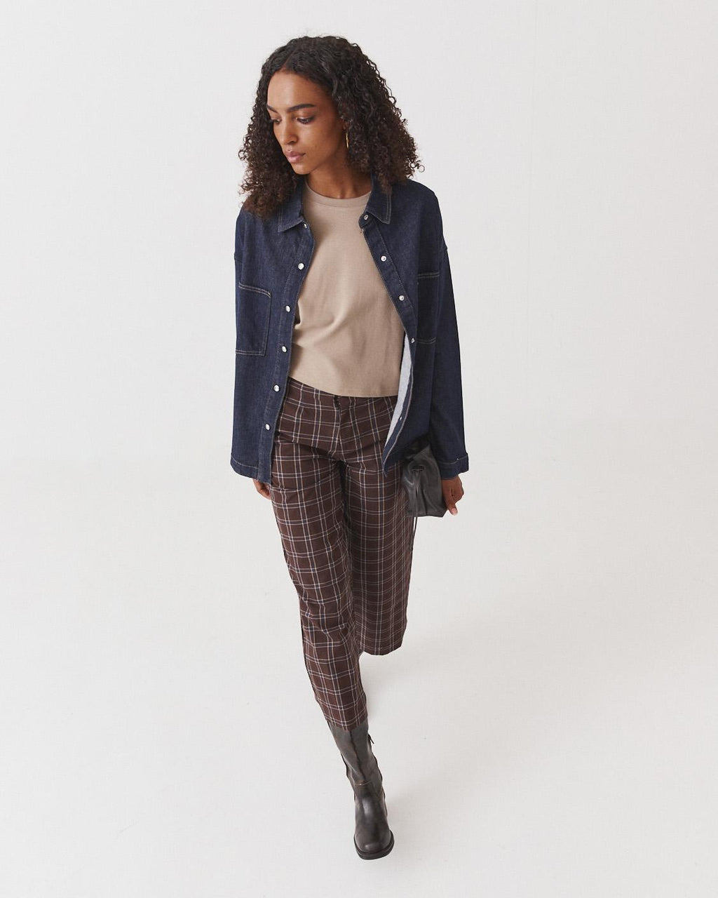 PANTALÓN WIDE LEG CUADROS