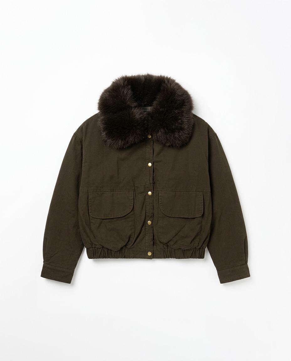 CHAQUETA ACOLCHADA CUELLO PELO