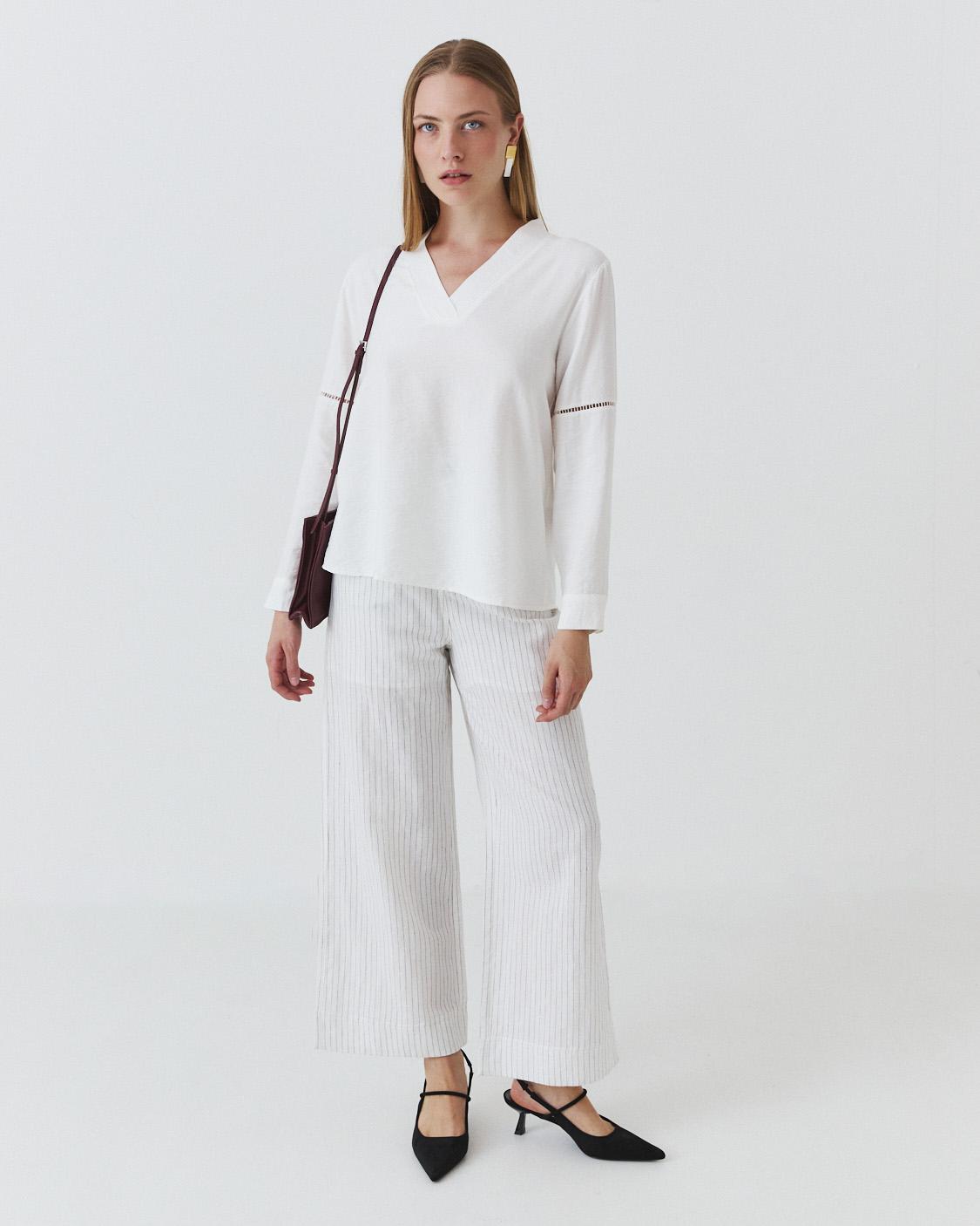 BLUSA MANGA LARGA PUNTILLA