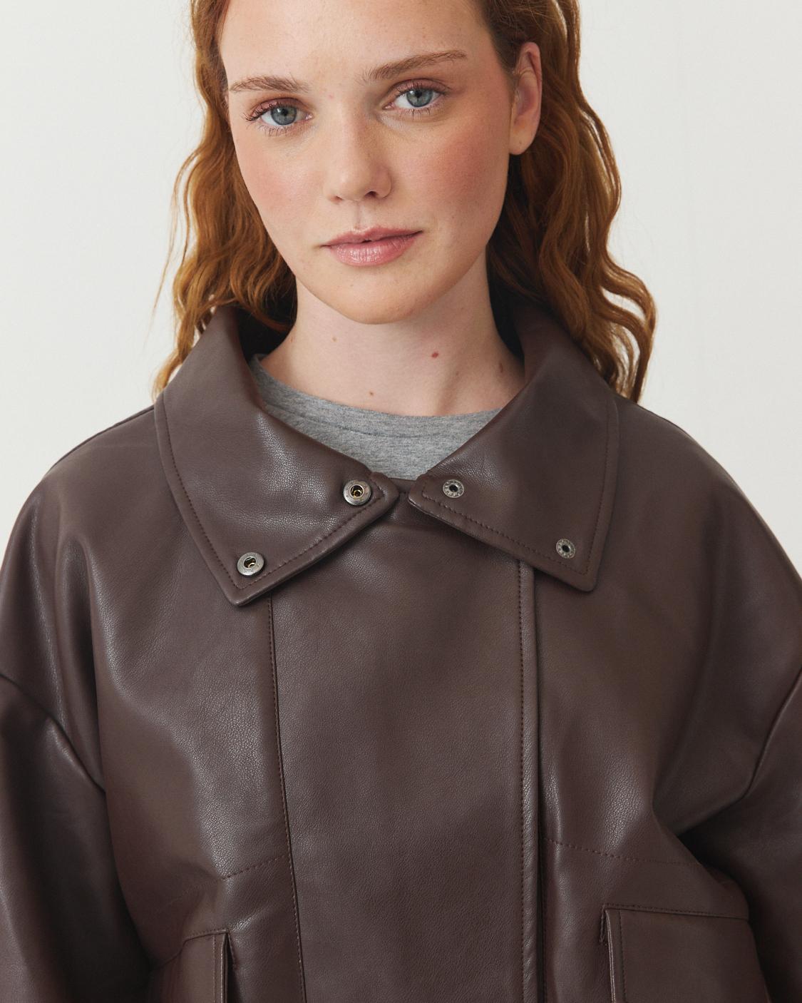 CHAQUETA BIKER EFECTO PIEL