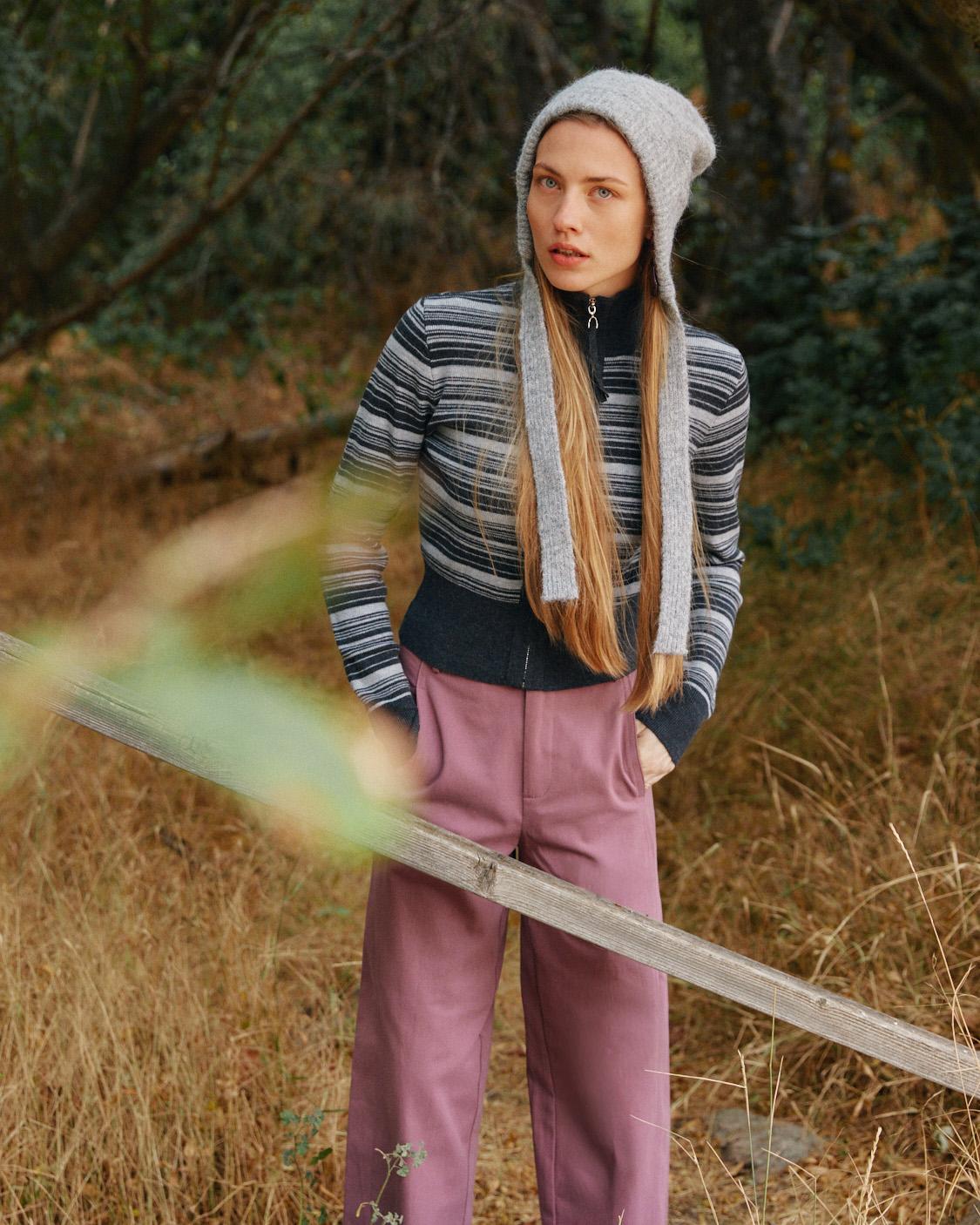 ZIP-UP KNIT JACKET
