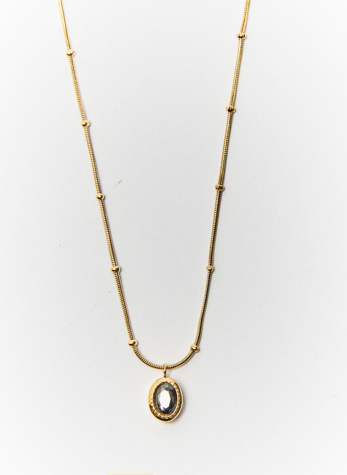 COLLAR EFECTO PIEDRA CADENA
