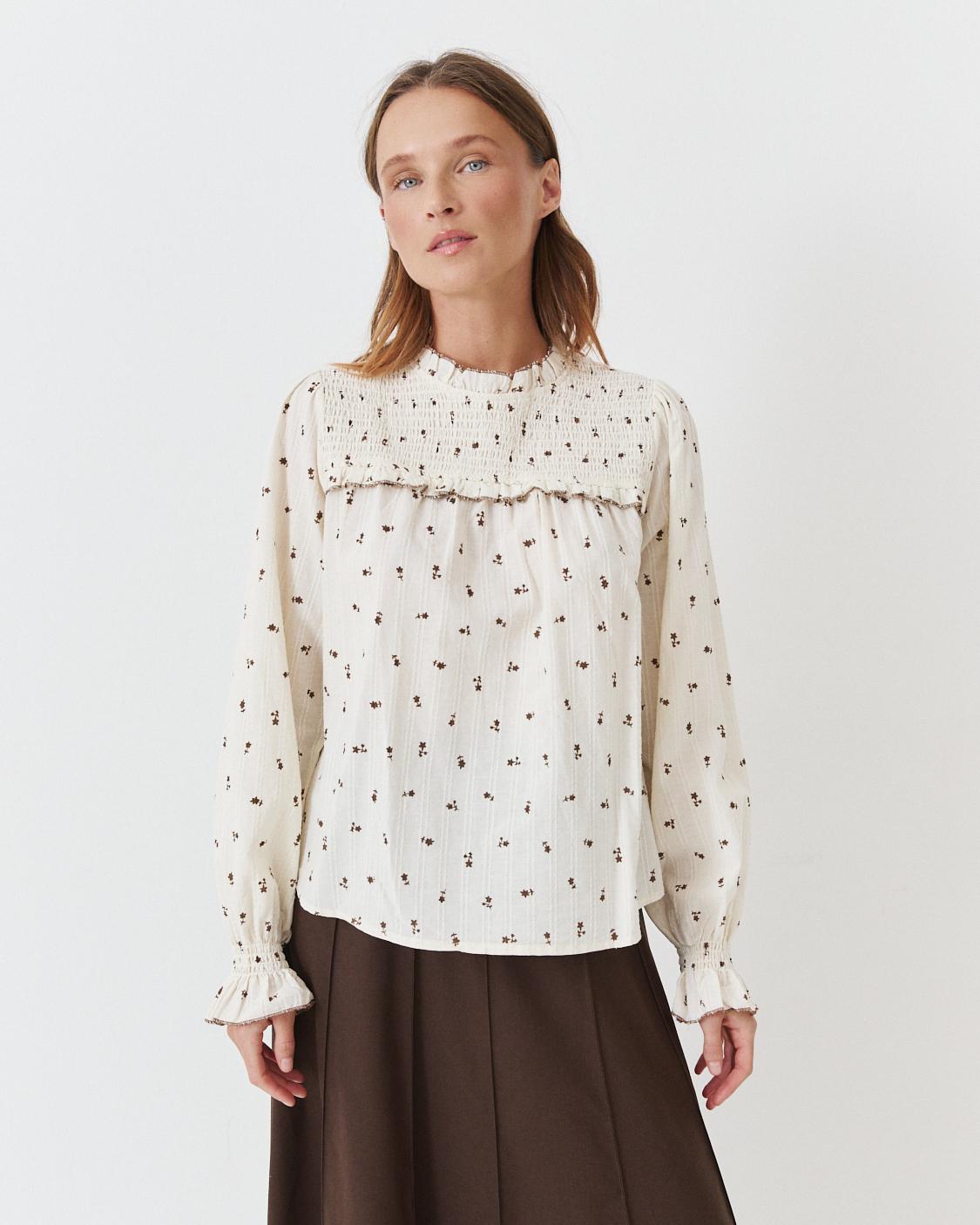 BLUSA NIDO ABEJA MANGA LARGA