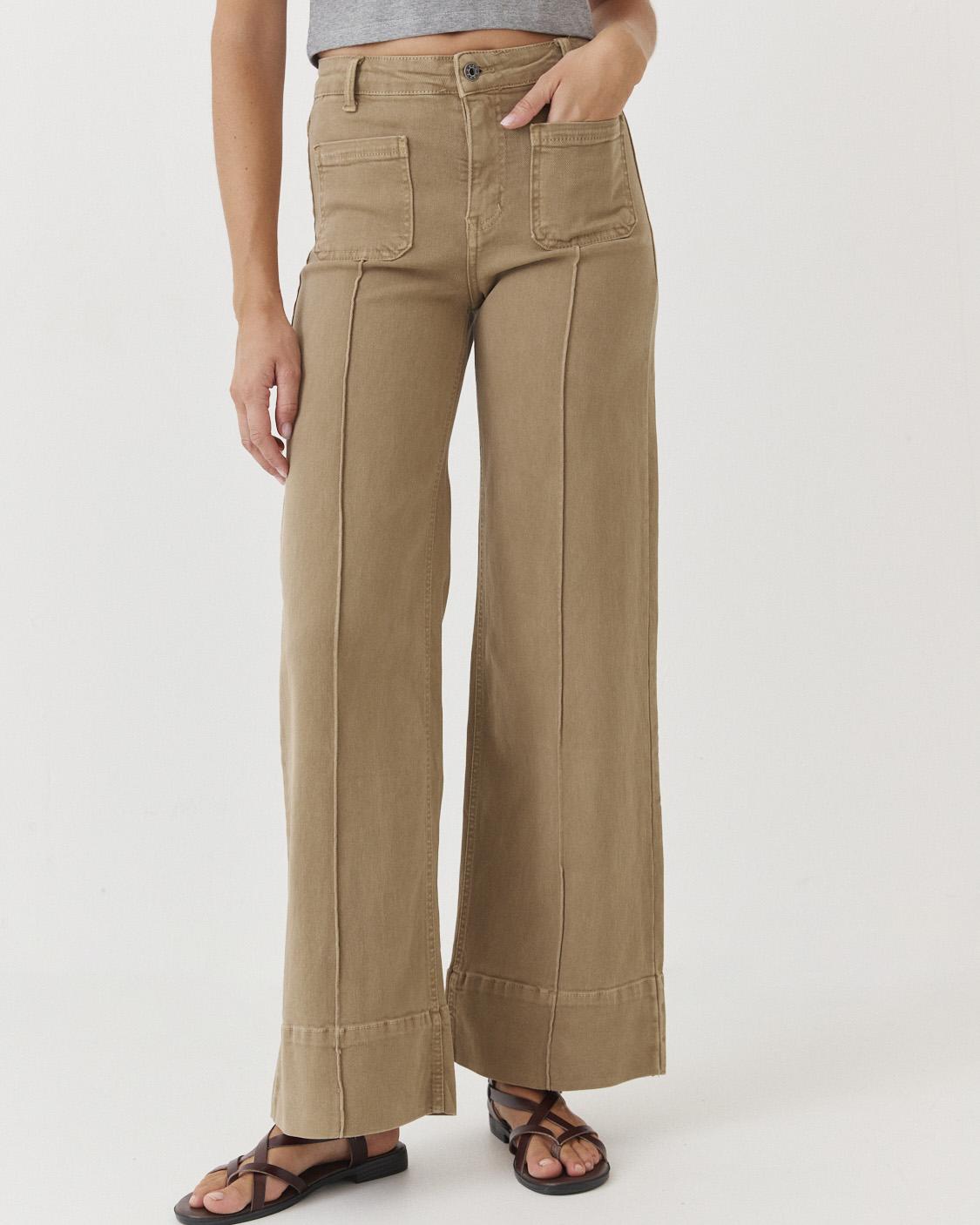 JEANS WIDE LEG COSTURAS