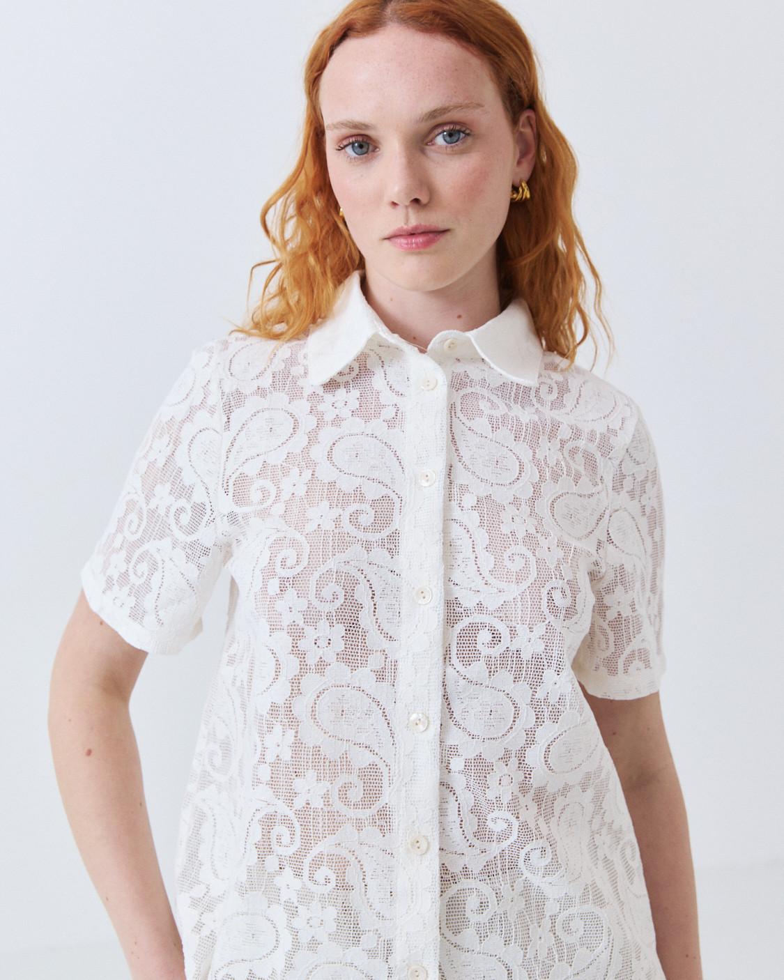 LACE POLO SHIRT