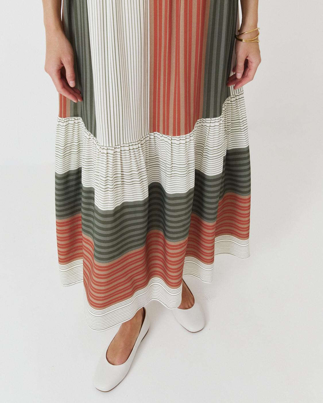 VESTIDO LARGO RAYAS