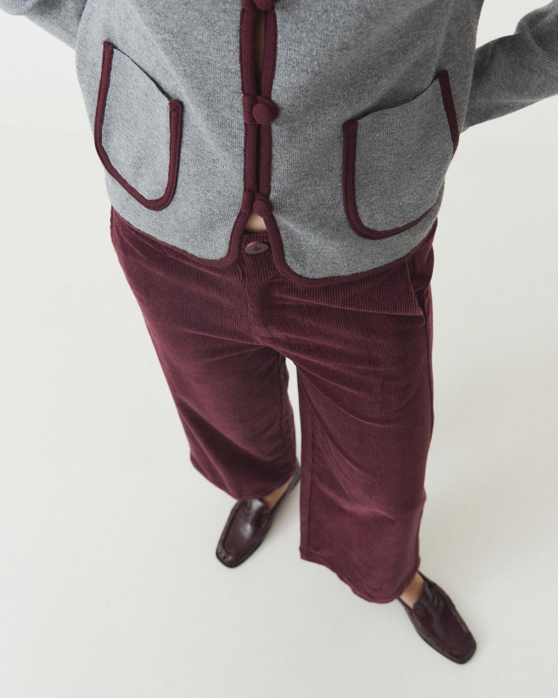 PANTALON WIDE LEG DE PANA