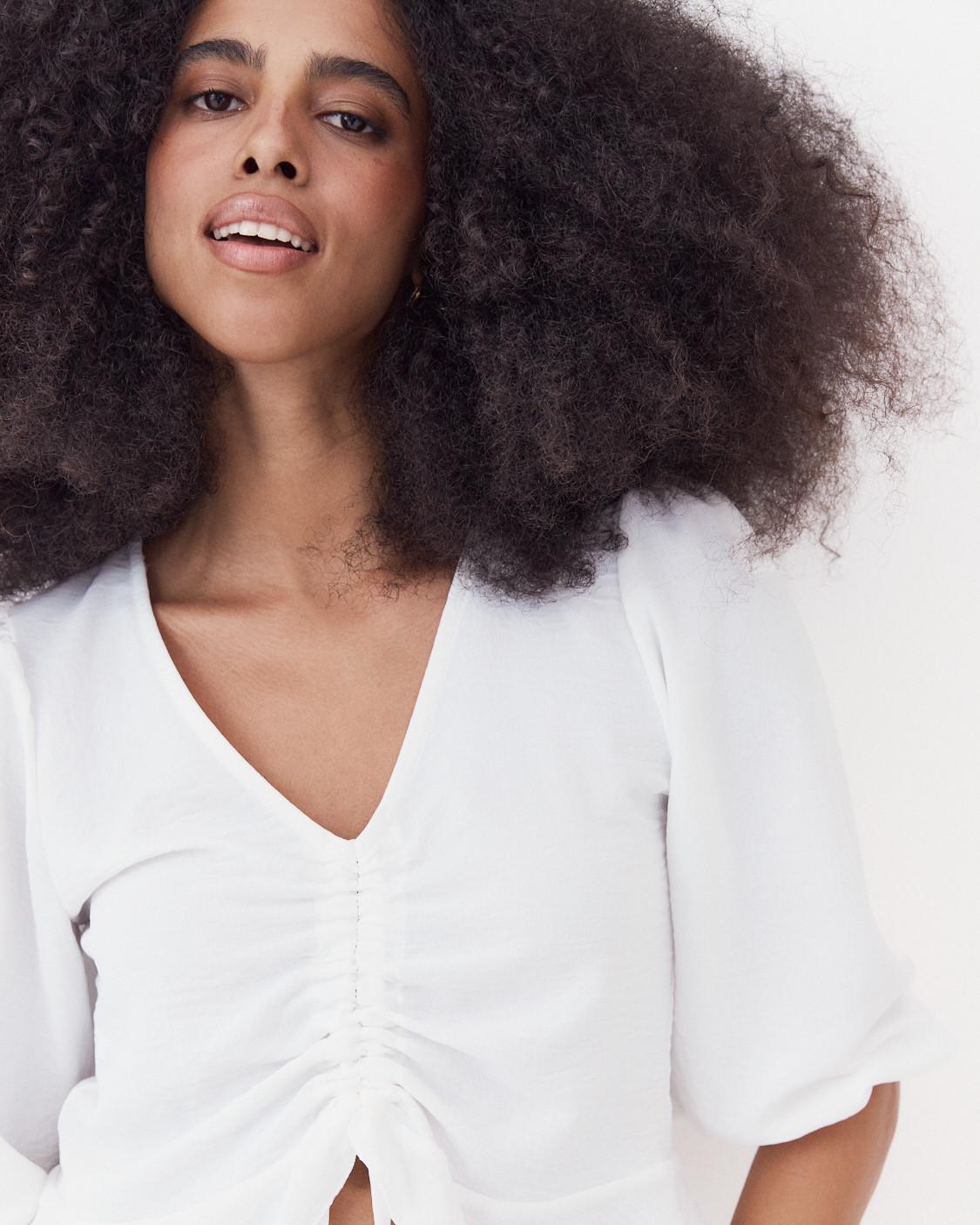 BLUSA CROP FRUNCES