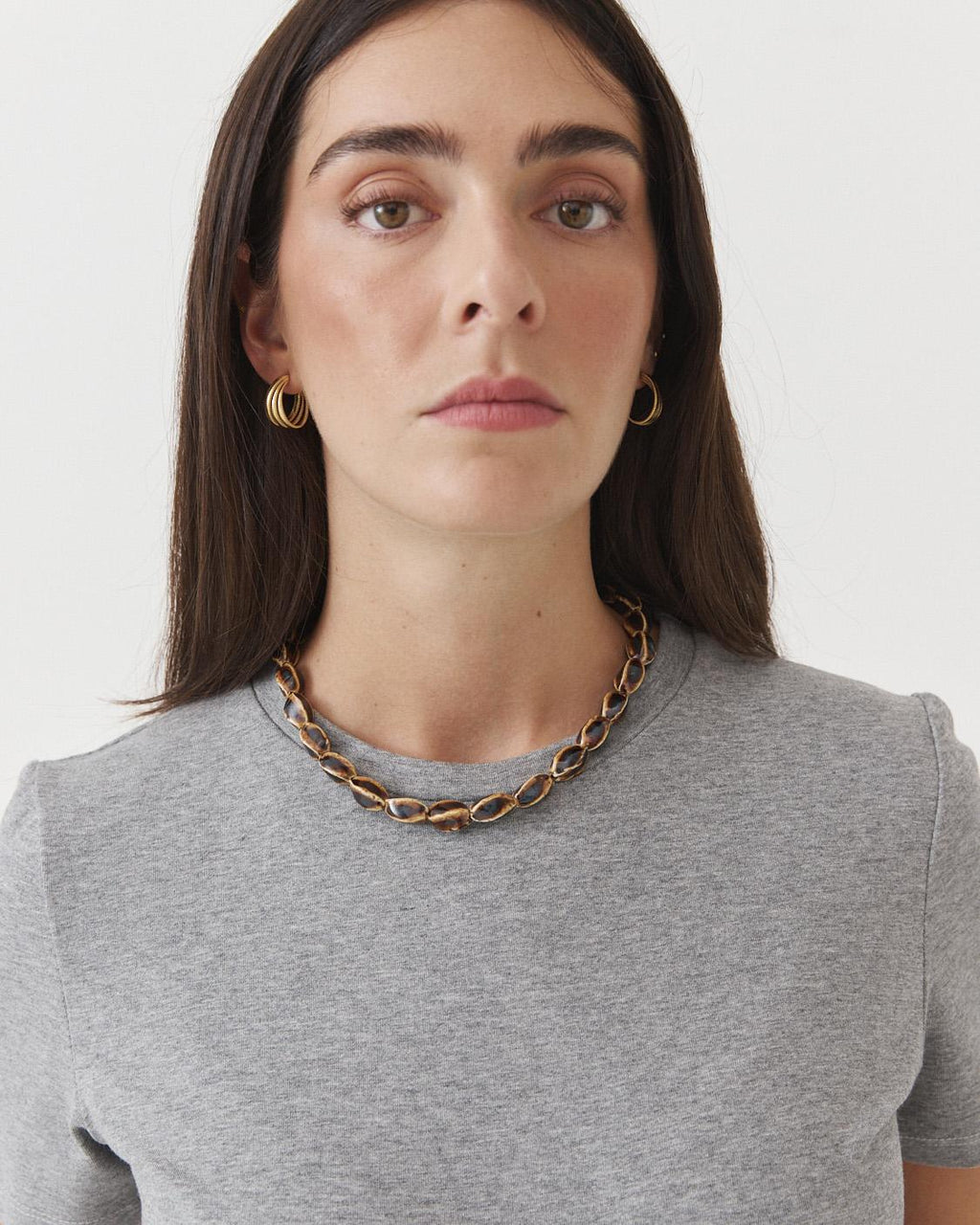 STONE EFFECT BEAD NECKLACE