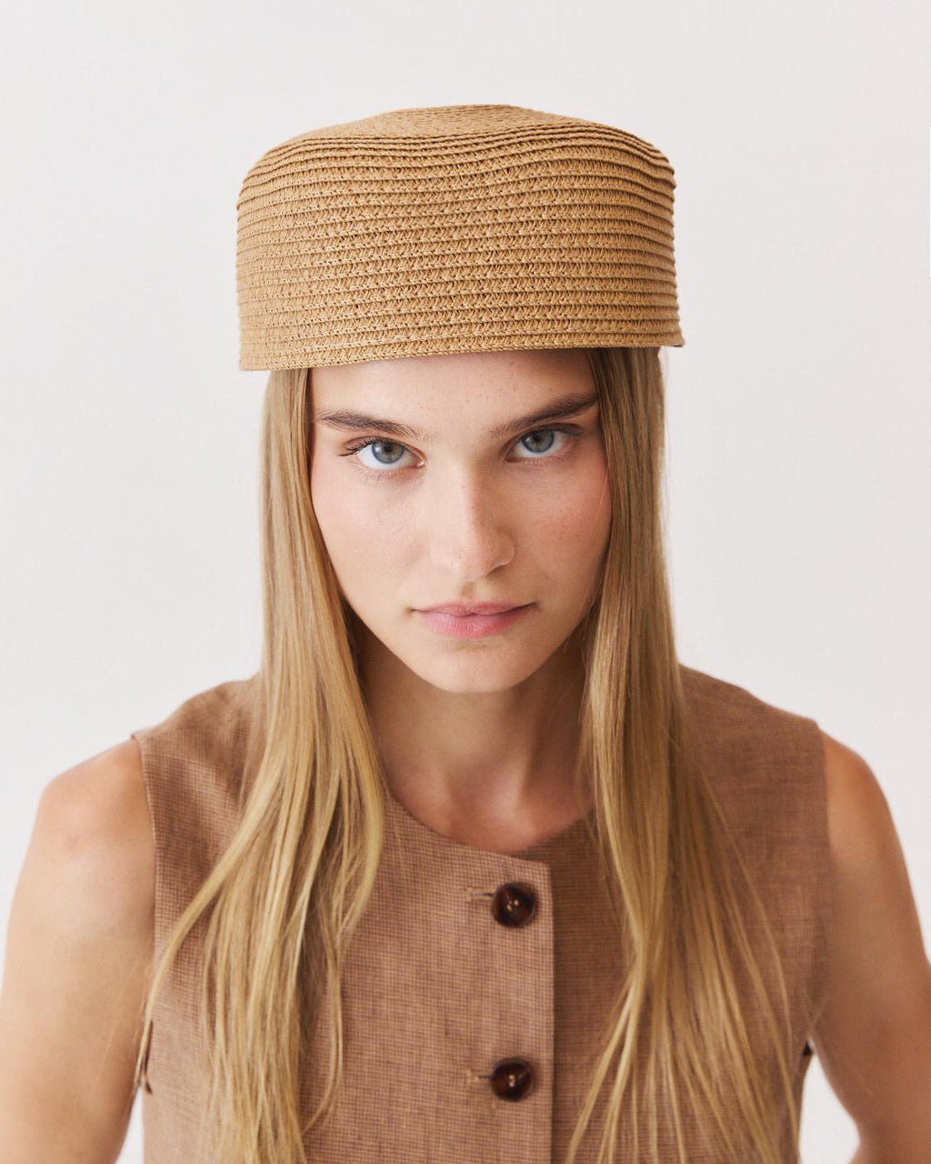 SOMBRERO PILLBOX RAFIA