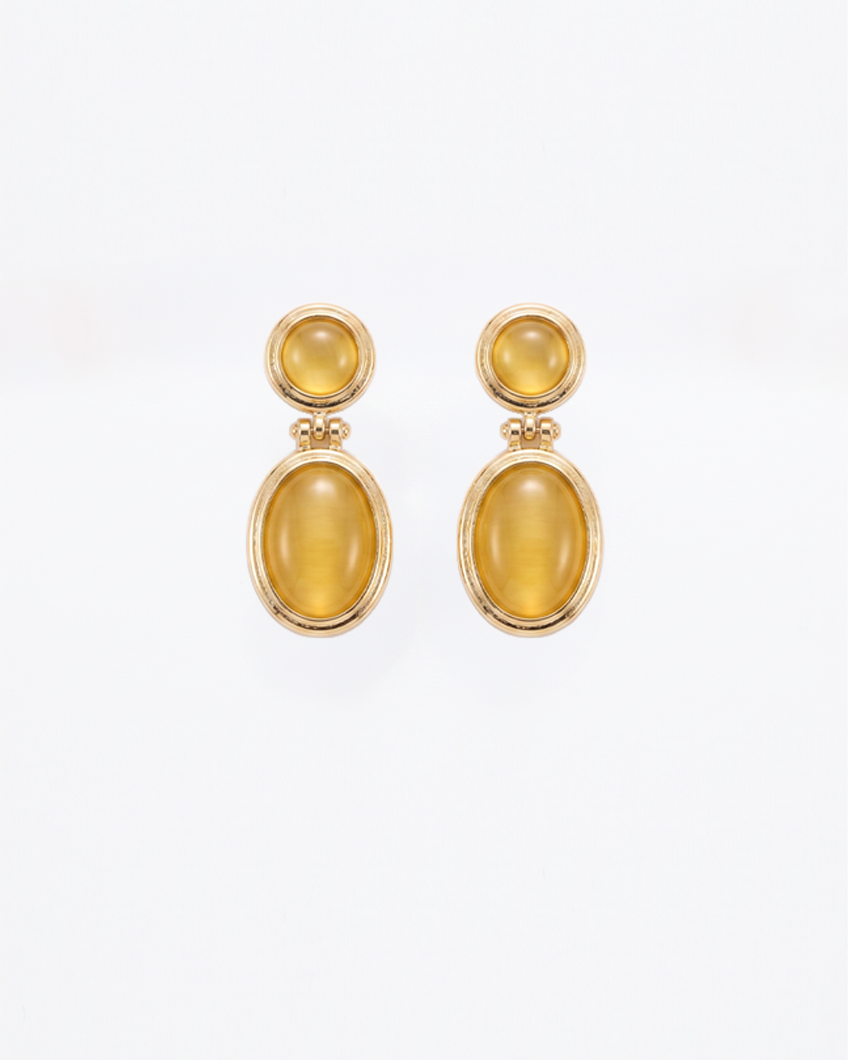OVAL DANGLE EARRINGS