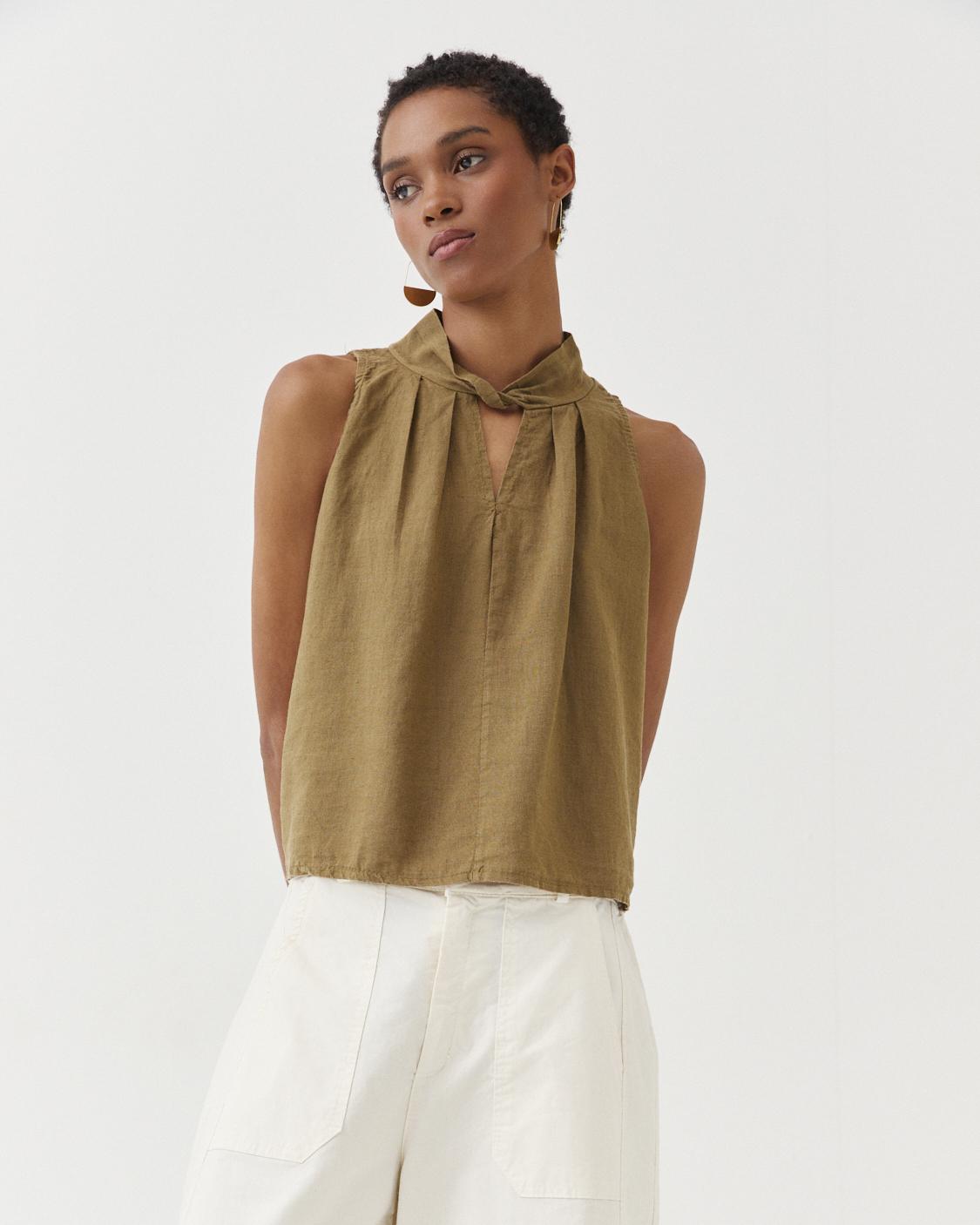 TOP LINO PLIEGUES ESCOTE V