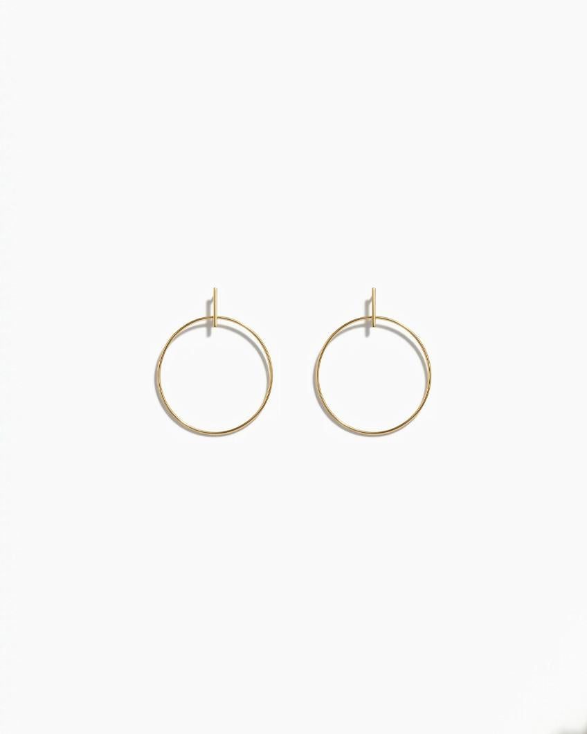 THIN STEEL HOOP EARRINGS