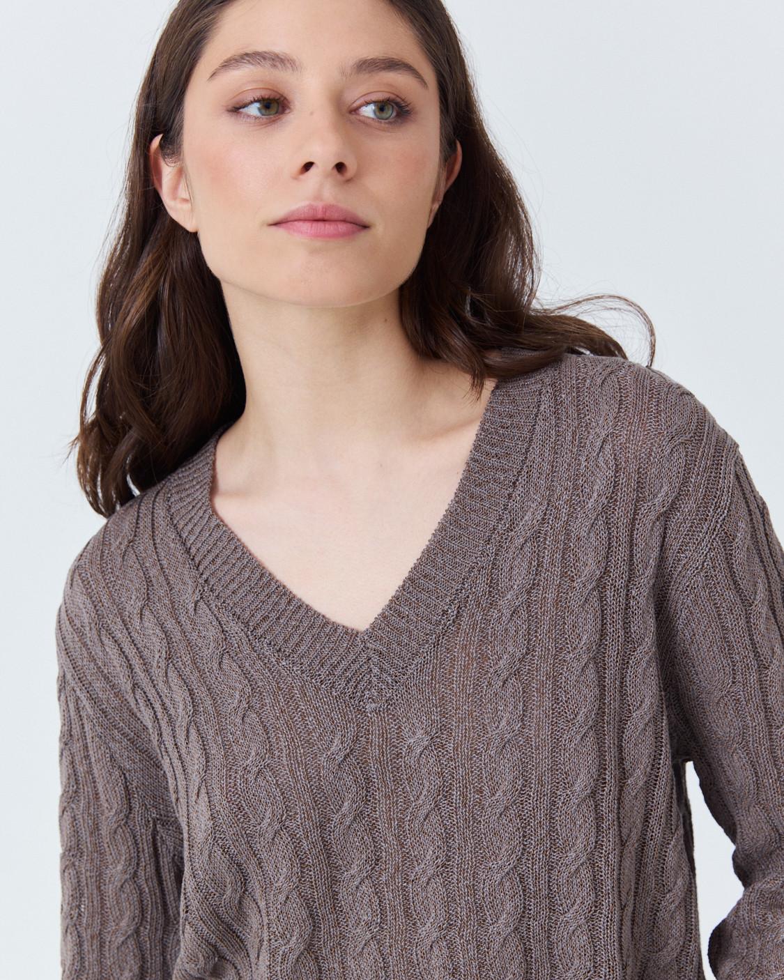 JERSEY PUNTO TRENZADO CUELLO V
