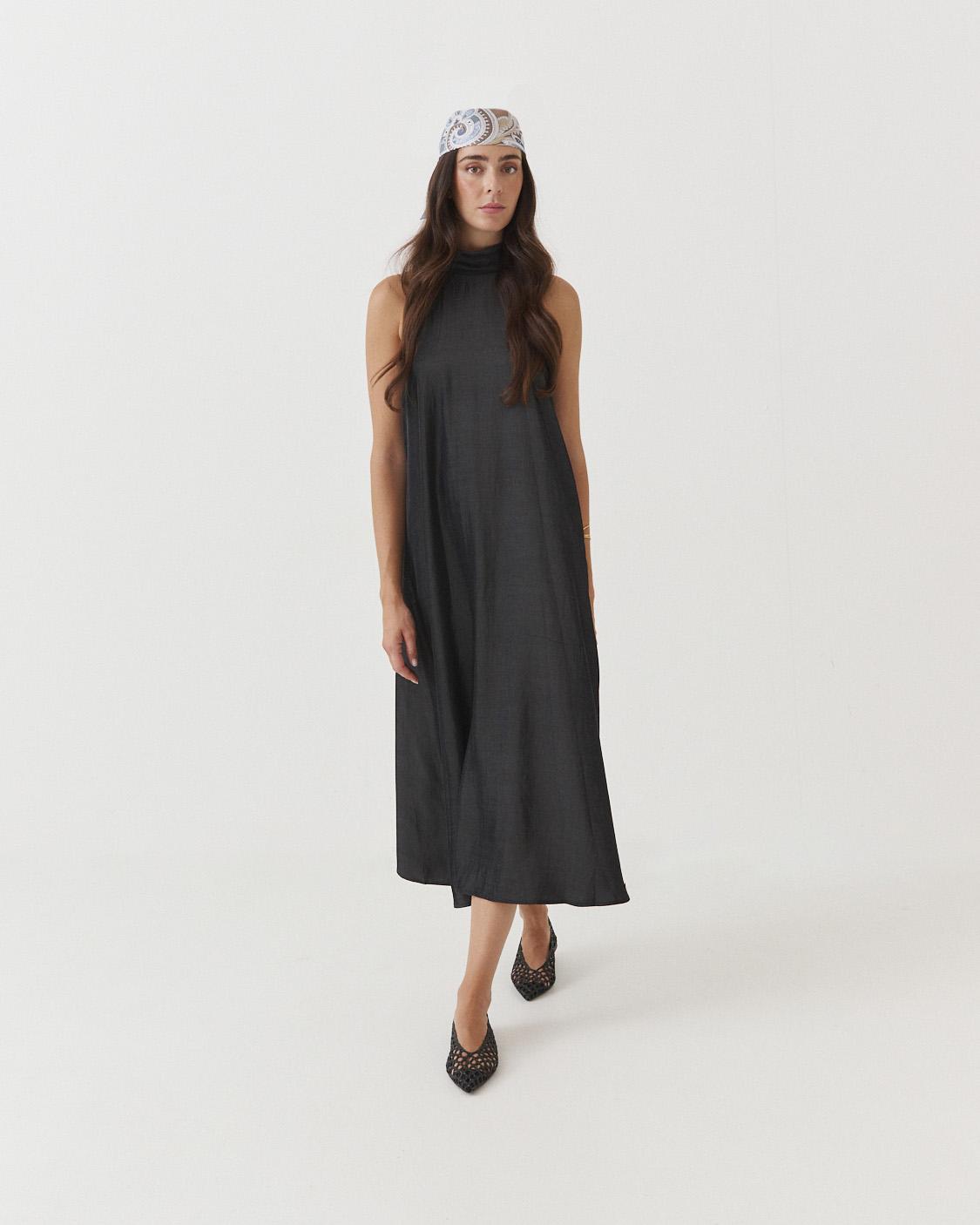VESTIDO LARGO CUELLO HALTER