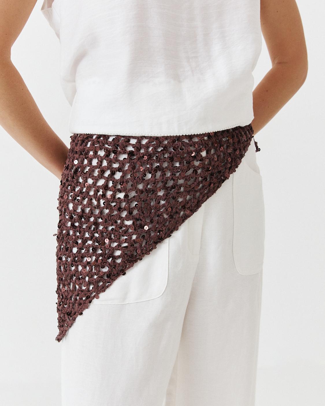 PAÑUELO CROCHET LENTEJUELAS