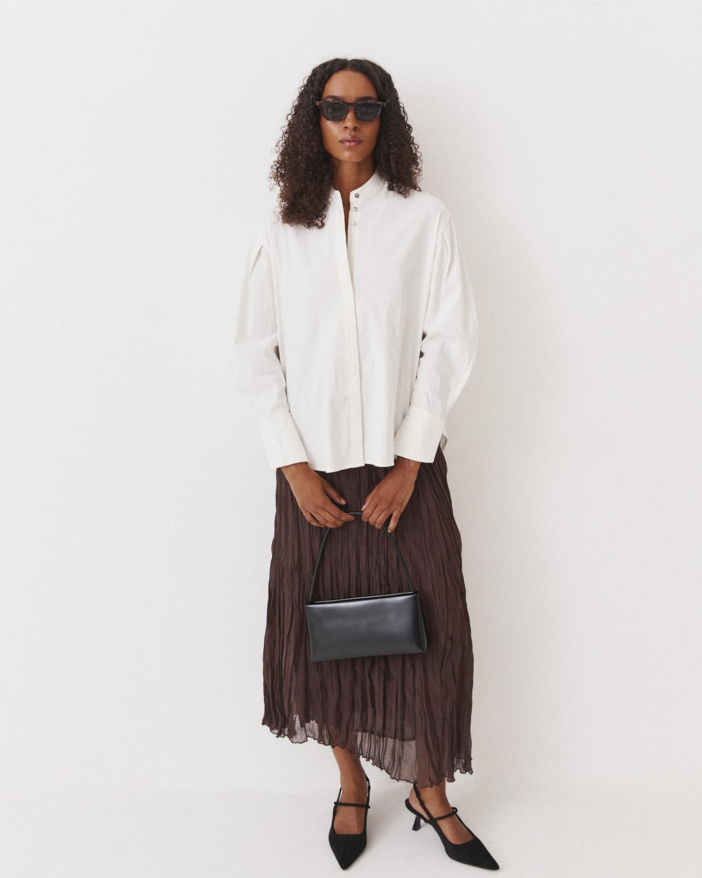 PLEATED MIDI SKIRT