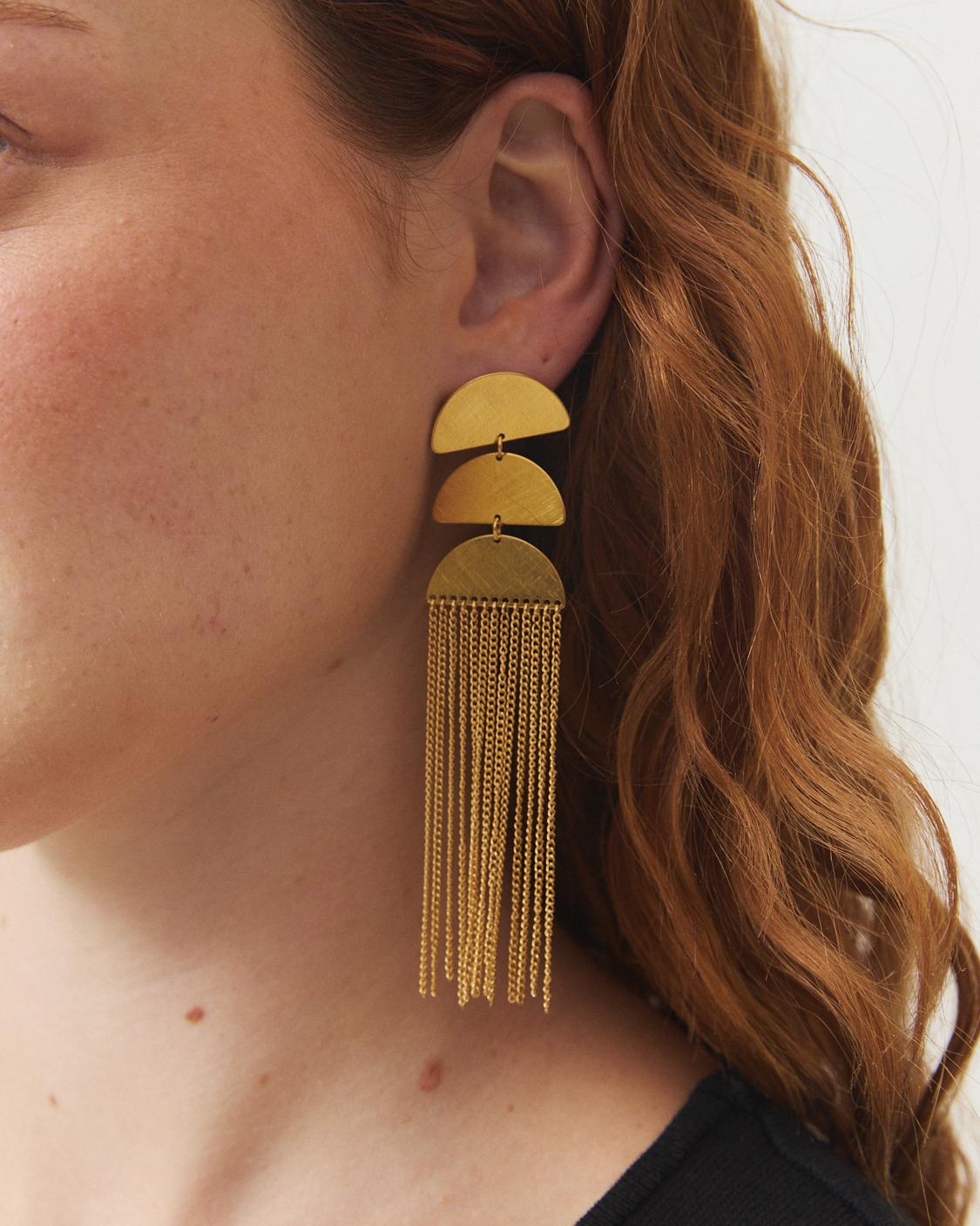 PENDIENTES ABANICO FLECOS