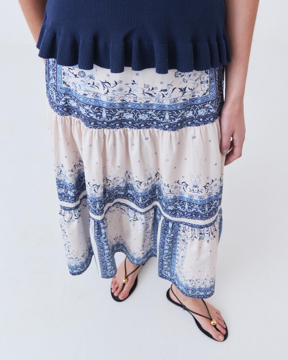 FALDA MIDI ESTAMPADA BOHO